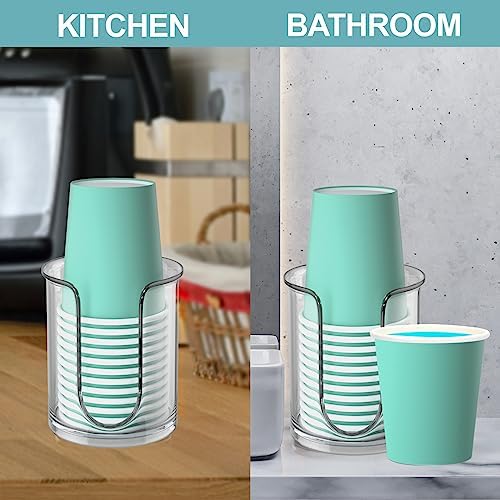 BYAWAY 2 Pack 5 oz Bathroom Cup Dispenser
