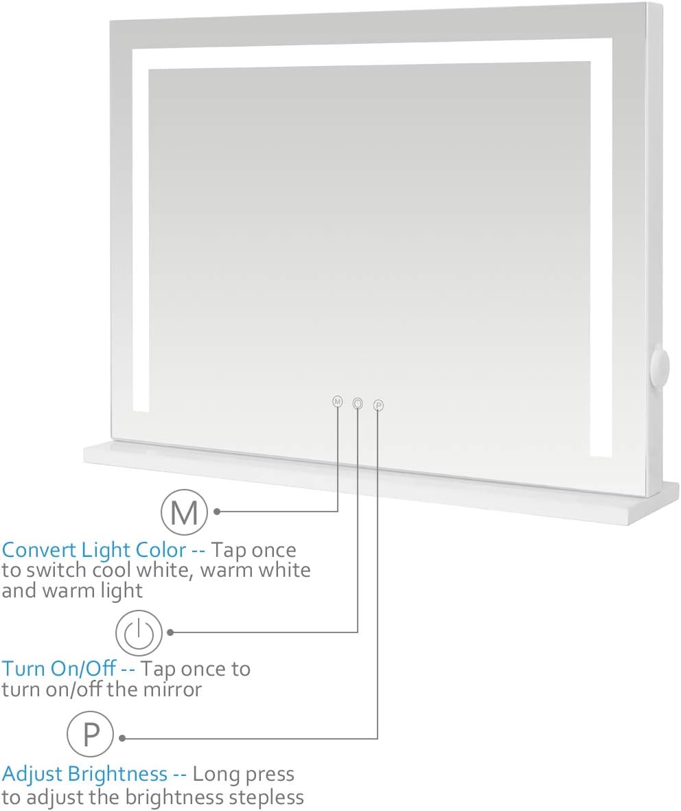 iCREAT Vanity Mirror with USB Light Strip 18x228 Inch