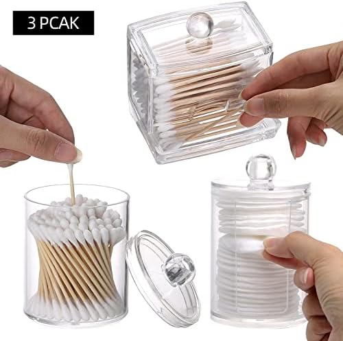 Tbestmax Bathroom Organizer Set - 3 Canisters with Plastic Lids