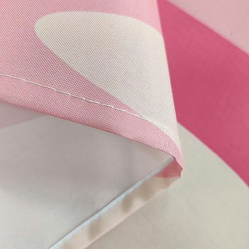 Dongbei Pink Boho Wavy Swirl Shower Curtain 69x75in