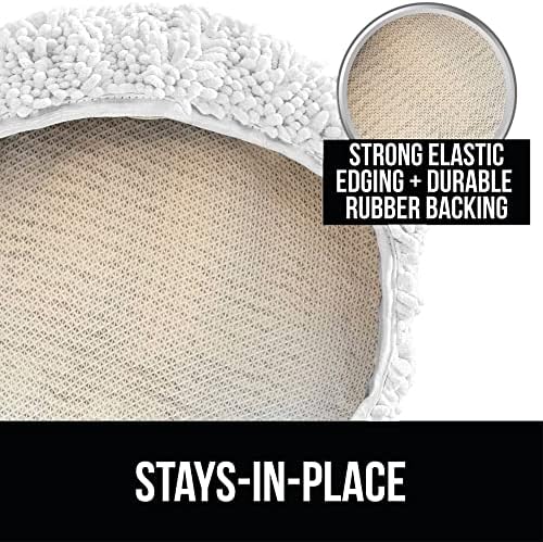 Gorilla Grip Toilet Lid Cover and Waffle Shower Curtain 2-Pack