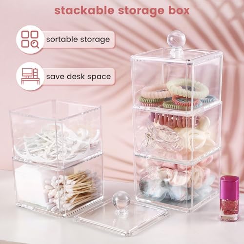Clear 3 Stackable Acrylic Hair Accessory Organizer for Girls