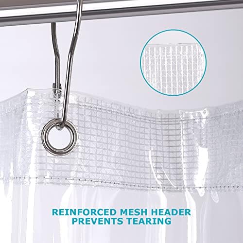 White 10G Heavy Duty Vinyl Shower Curtain Liner 36x72 Inches
