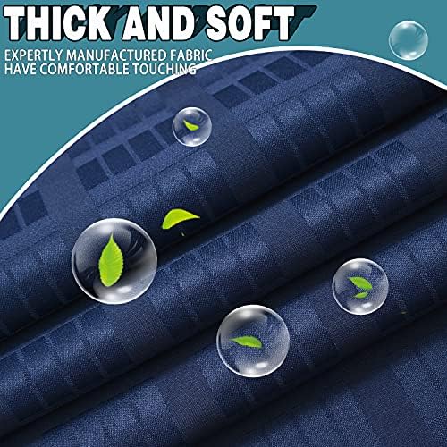 Conbo Mio Check Shower Curtain Liner Navy Blue 71x84