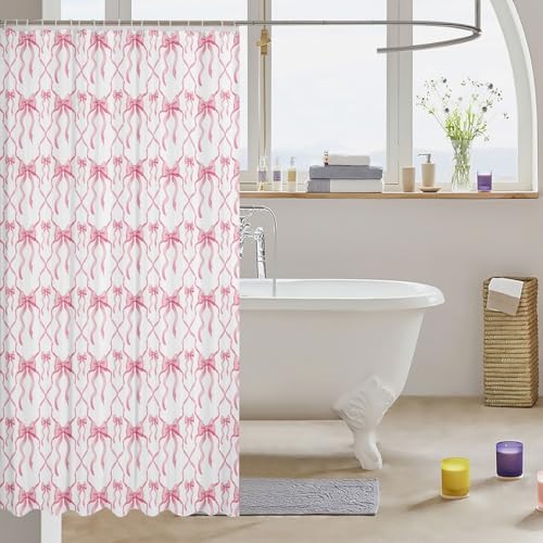 Erosebridal 3D Print Bow Shower Curtain 72x72