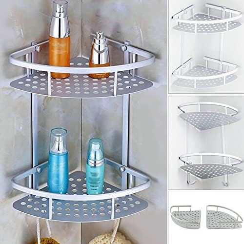 BAHELS Corner Shower Caddy 2 Tier Aluminum Shelf