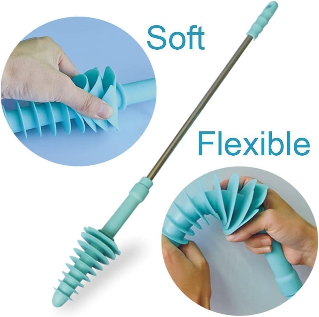 HOMEGOAL Siphon Toilet Plunger with Stainless Steel Handle 1