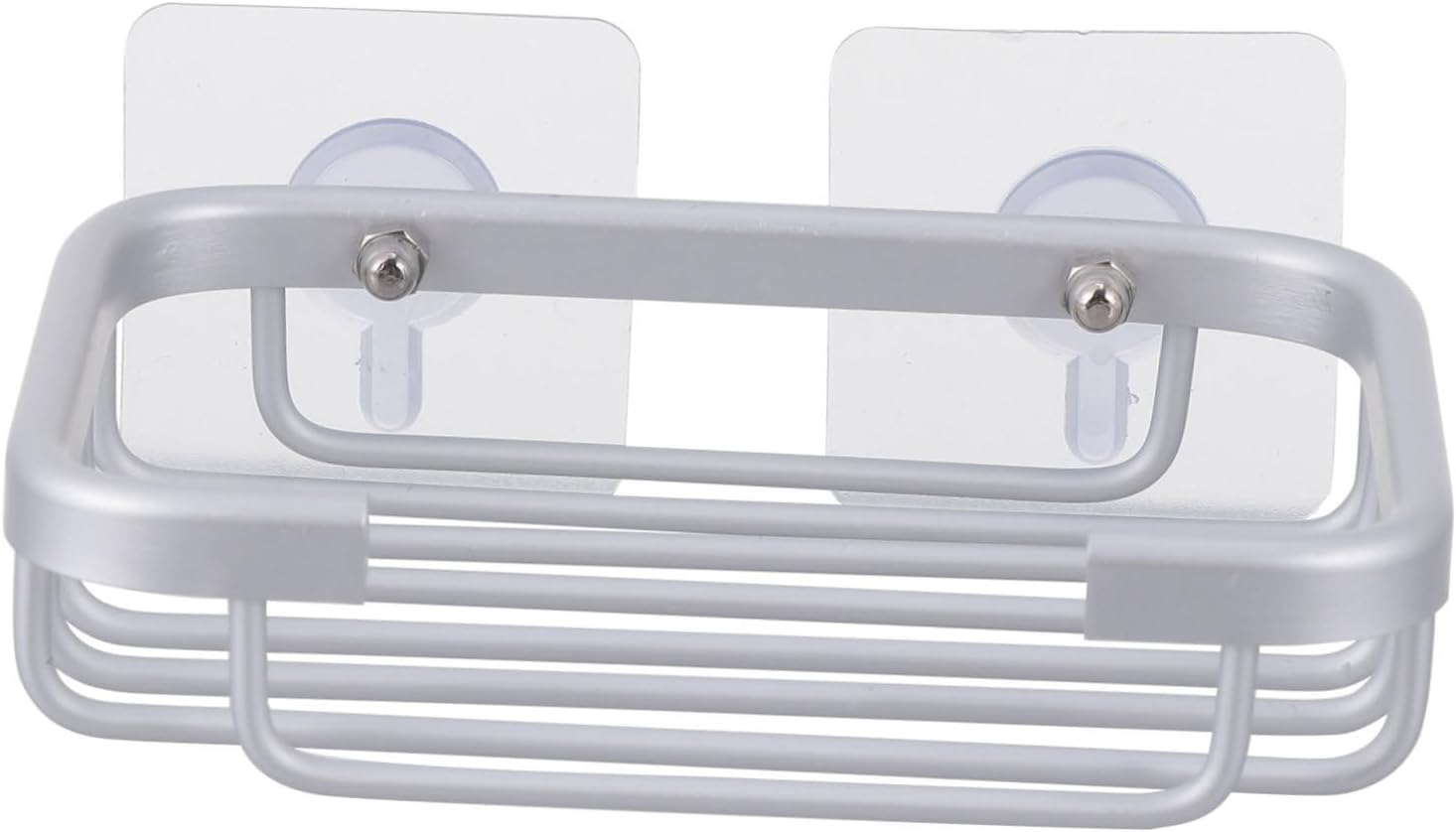 BRIGHTFUFU No Punching Soap Dish Holder Wall Mounted Silver 1