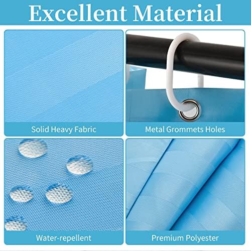 Hellcrack 32x72 Inch Waterproof Shower Curtain Liner with Hooks and Grommets