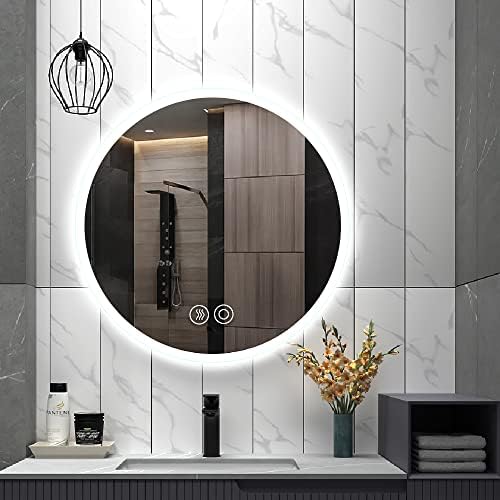Panana 28 Inch LED Bathroom Mirror with Adjustable Lighting