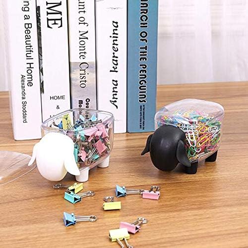 Cute Sheep Cotton Ball HolderDispenser 2-Pack Black White