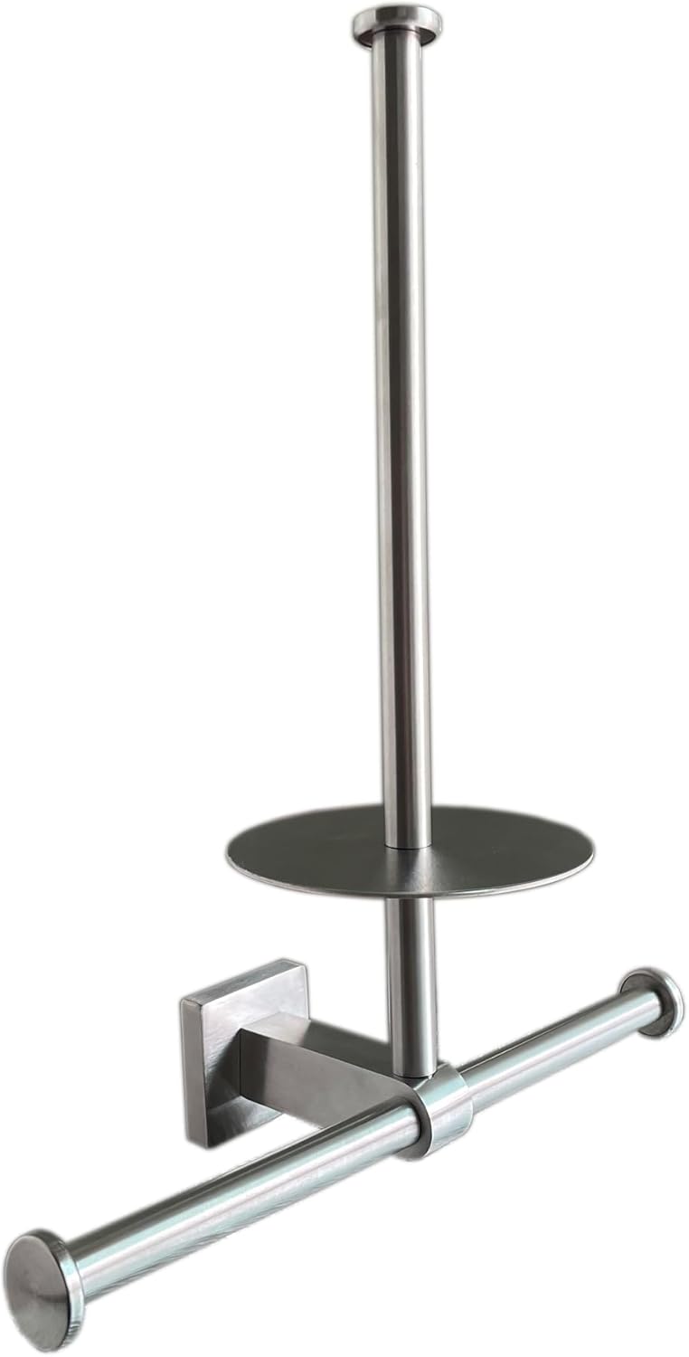 AMLDAF 4-Roll Stainless Steel Toilet Paper Holder with Brushed Nickel Finish