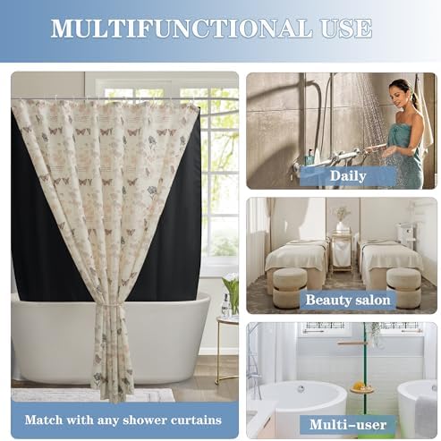 Nasitos 2 Pack Shower Curtain Liners - W72 x H72