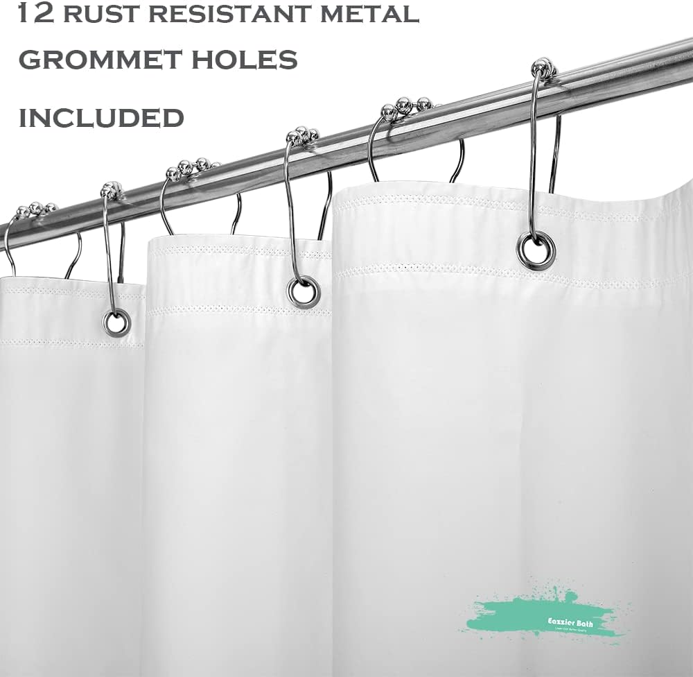 Eazzier Bath 72x72 Inch Thin Shower Curtain Liner