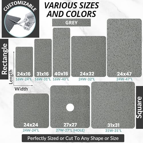 ENKOSI Non-Slip Bathtub Mat - 31x16 Gray