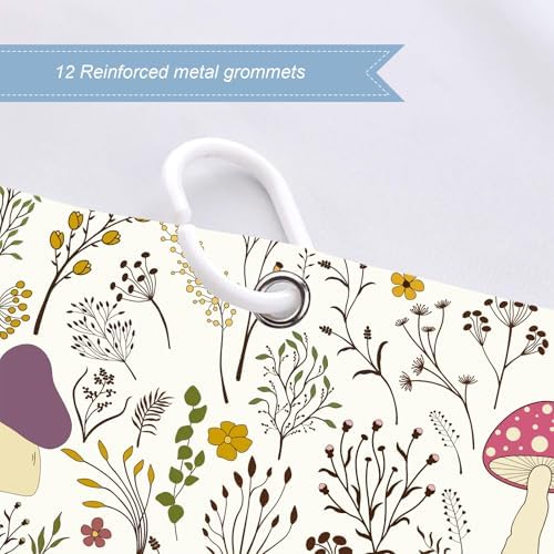 Faitove Mushroom Shower Curtain 72x72 inch