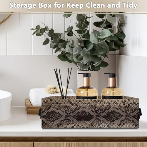 Snake Pattern Toilet Paper Basket with Handle