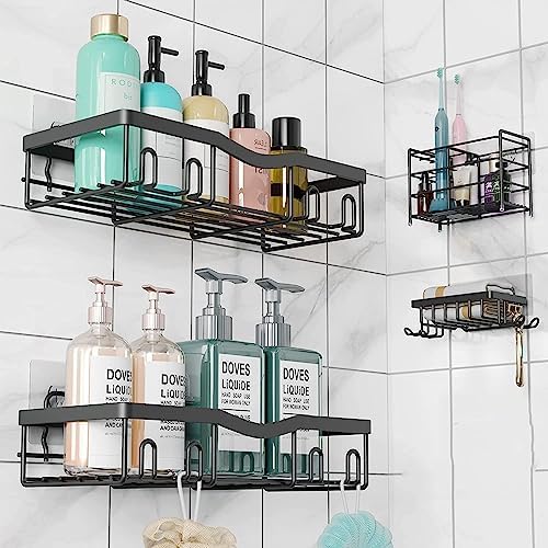 LovYiu 4 Pack Shower Caddy Set No Drilling