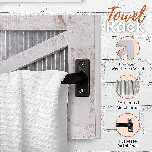 Autumn Alley Rustic Farmhouse 3PCS Towel Set Holder