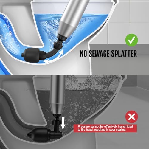 POPULO Ultimate Electric Toilet Plunger - Bendable Head Safe Design Eco-Friendly