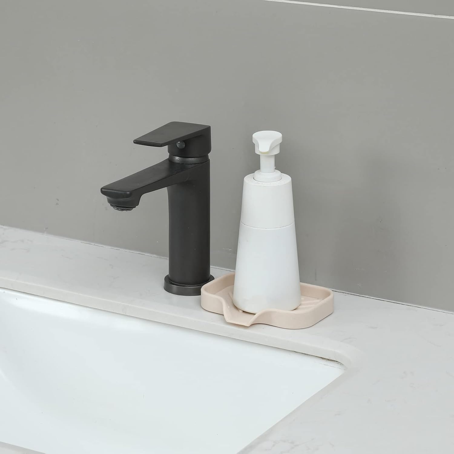 Silicone Bathroom Soap Dish with Drain Spout