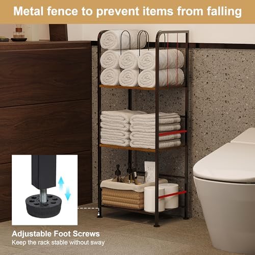 Jautokerdar 3-Tier Durable Metal Towel Rack with Detachable Dividers