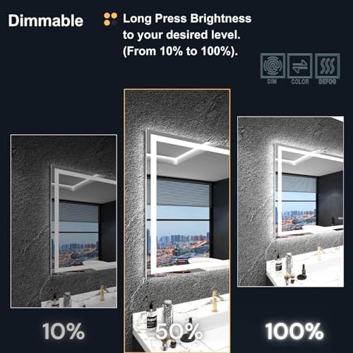 MAVISEVER 60x36 LED Bathroom Mirror with Lights