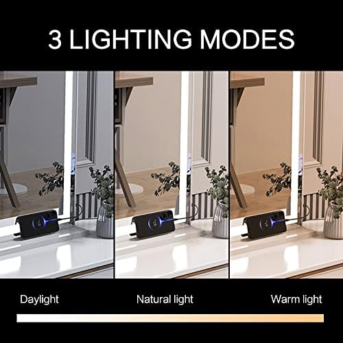 NICESTi Large Vanity Mirror with USB Lights and Adjustable Brightness