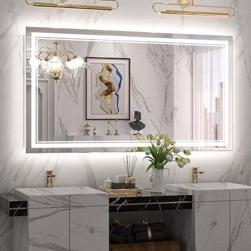 Keonjinn 55x30 LED Mirror with Frontlit and Backlit