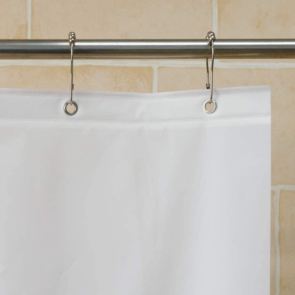 YISURE White PEVA Shower Curtain Liner for Clawfoot Tub