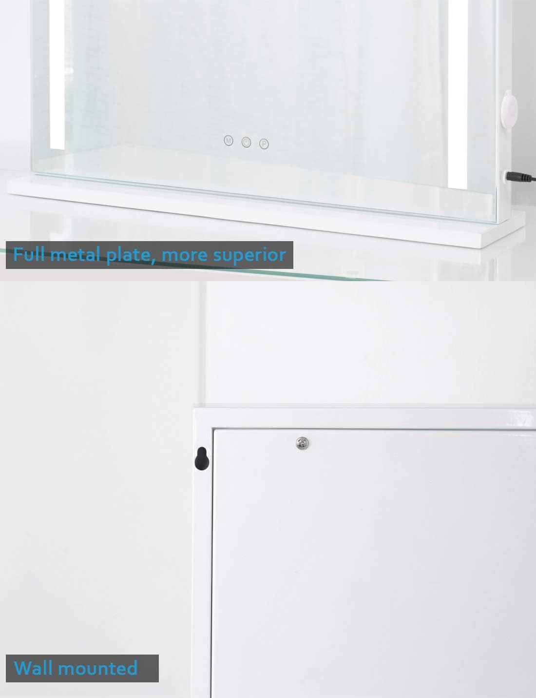 iCREAT Vanity Mirror with USB Light Strip 18x228 Inch