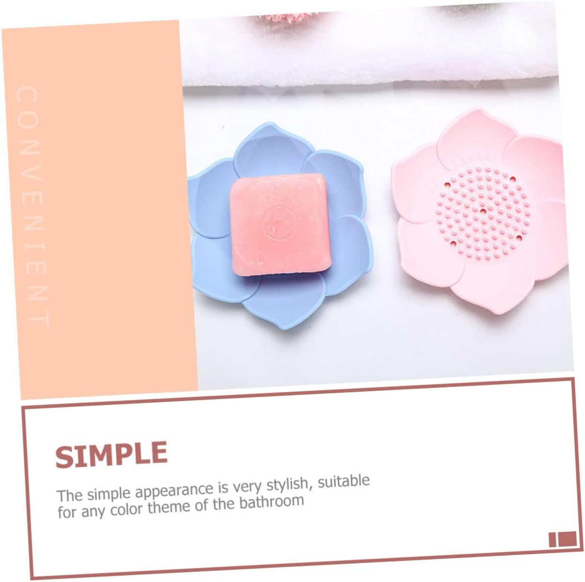 MAGICLULU 2Pcs Silicone Soap Holders with Drainage Design