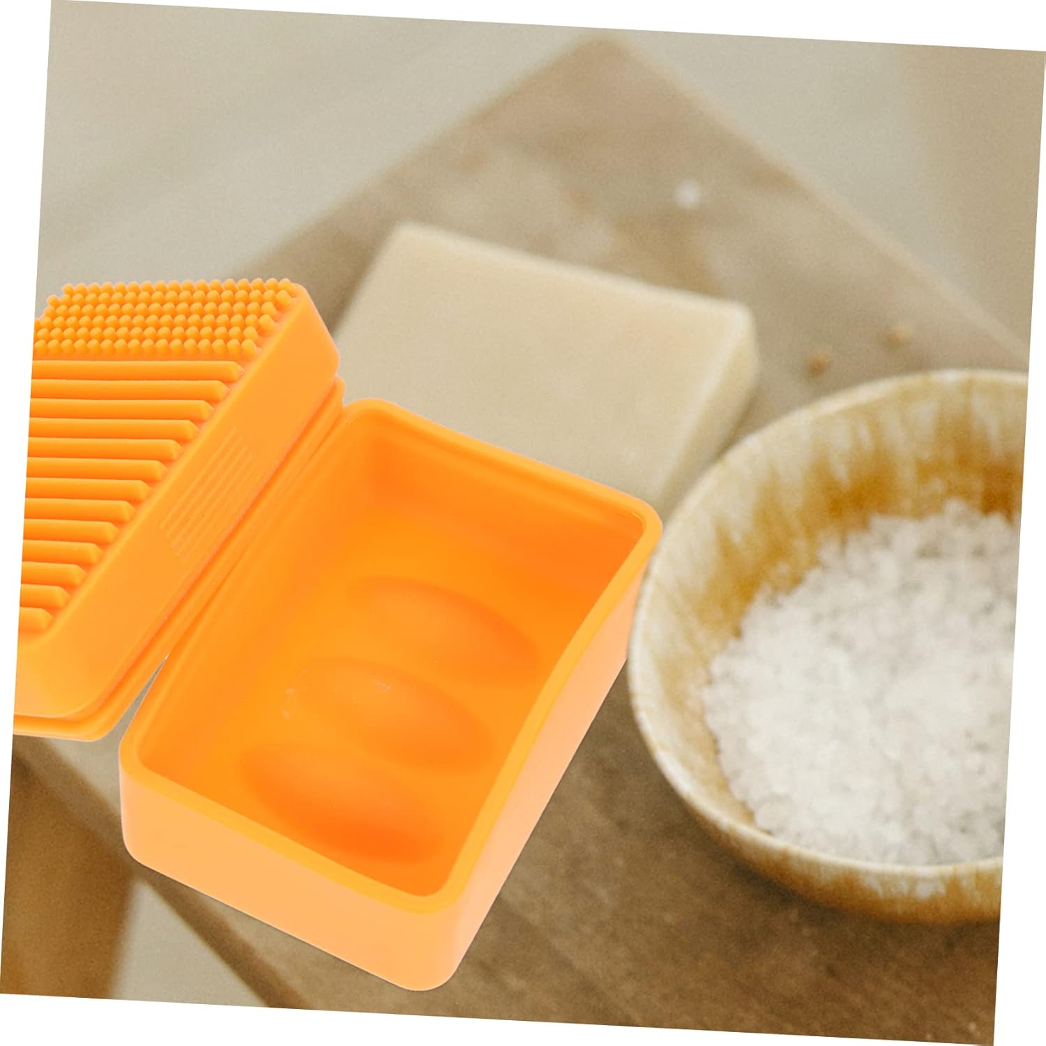 HEALEEP Travel Soap Dish Box Portable Silicone Holder