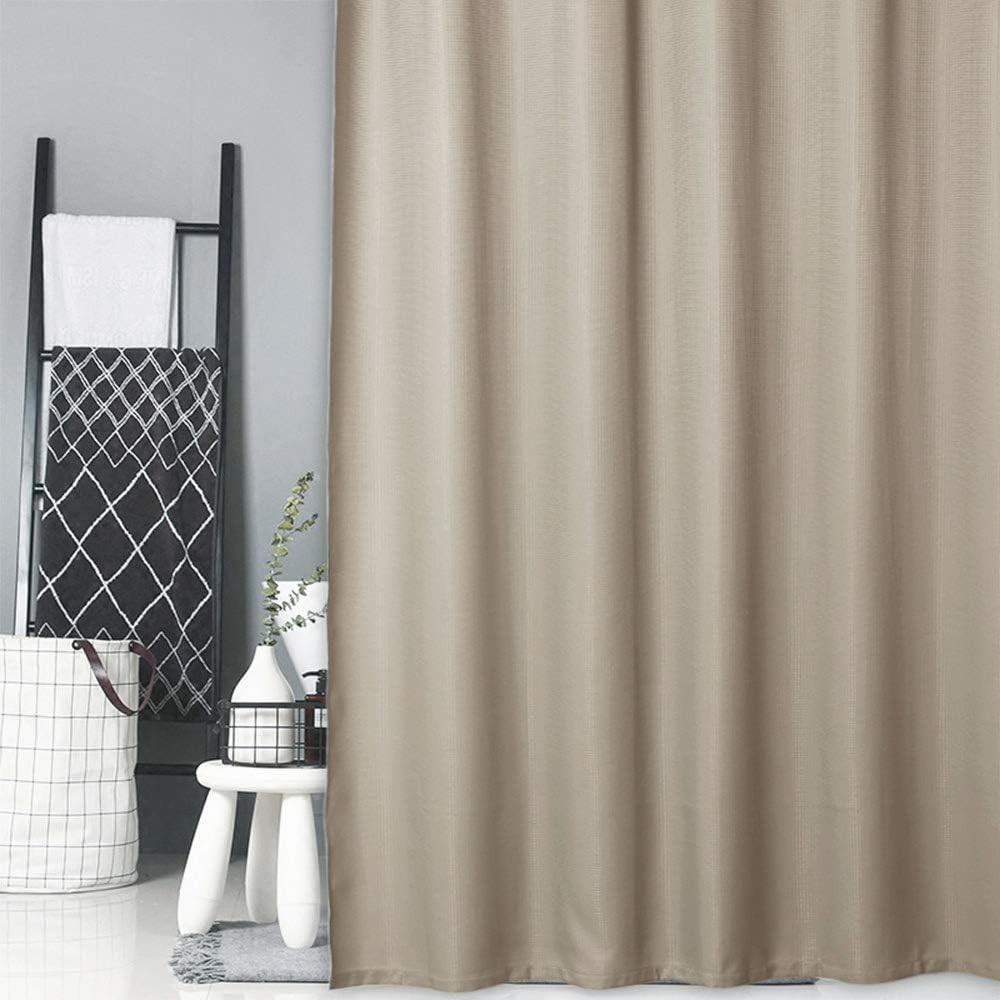 CAROMIO Waffle Fabric Shower Curtain 72x72 Inch