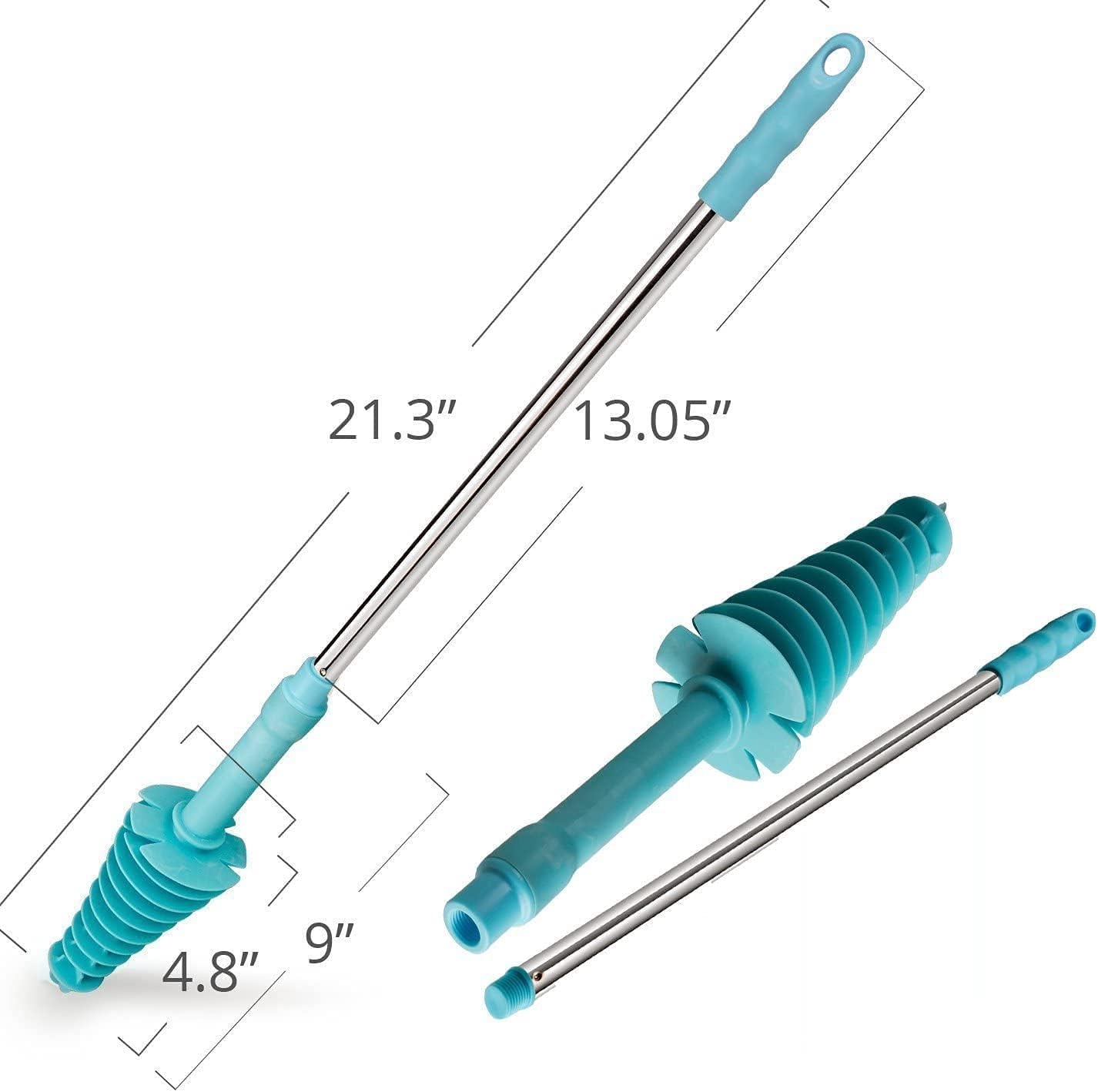 HOMEGOAL Siphon Toilet Plunger with Stainless Steel Handle 1