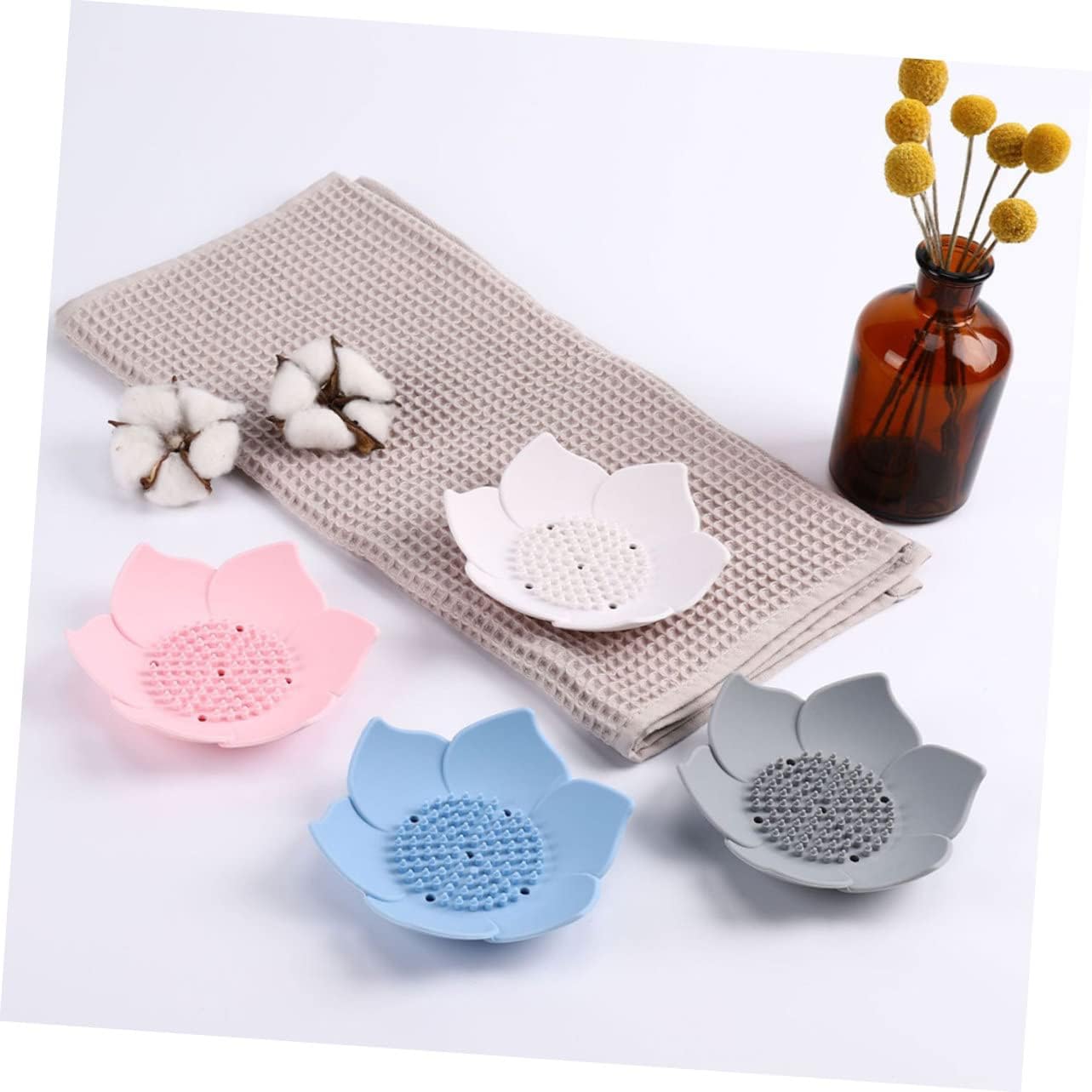 MAGICLULU 2Pcs Silicone Soap Holders with Drainage Design