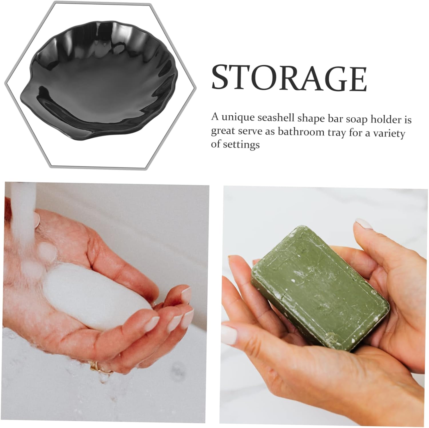 BESTOYARD Shell Soap Dish - Modern Bathroom Holder 1