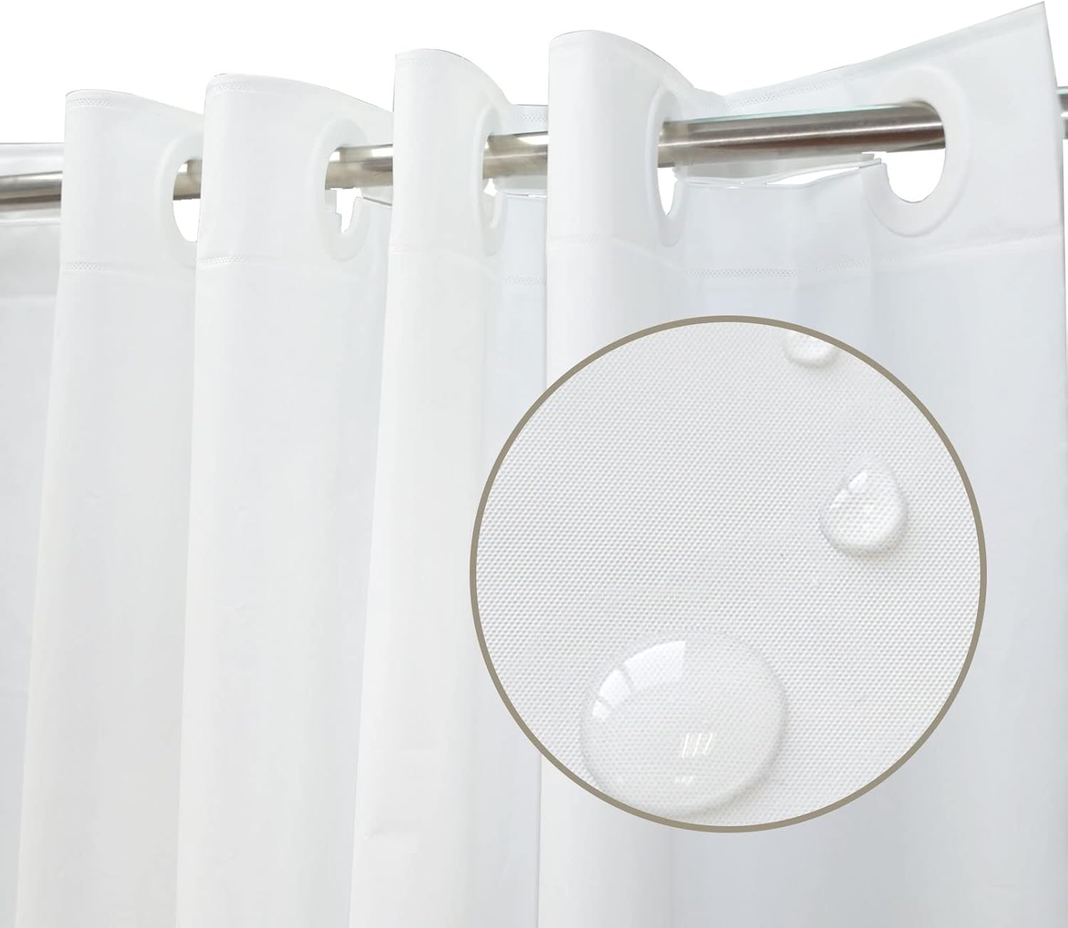 YISURE No Hook Shower Curtain Liner 72x74 Inches