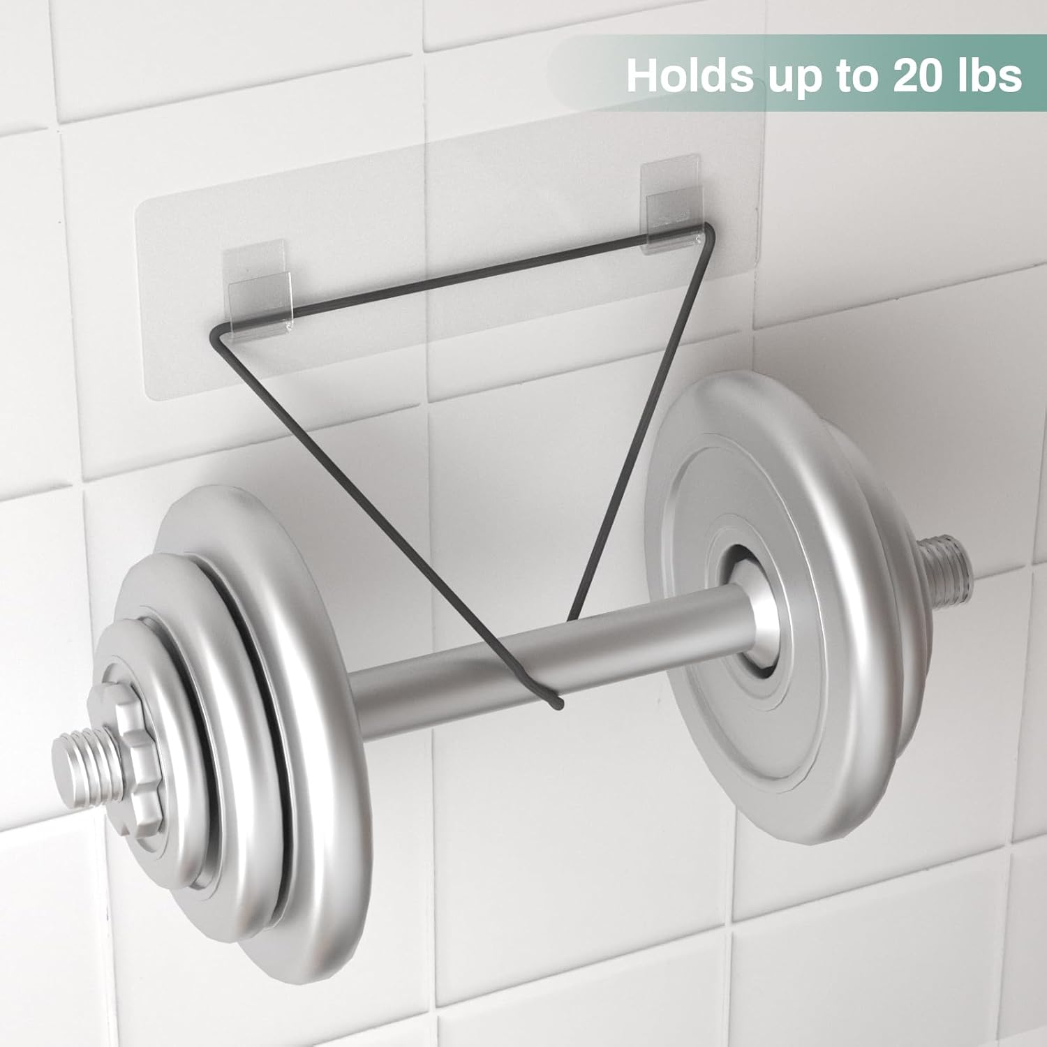 Oasiteege White Shower Caddy 2-Pack Adhesive Organizer