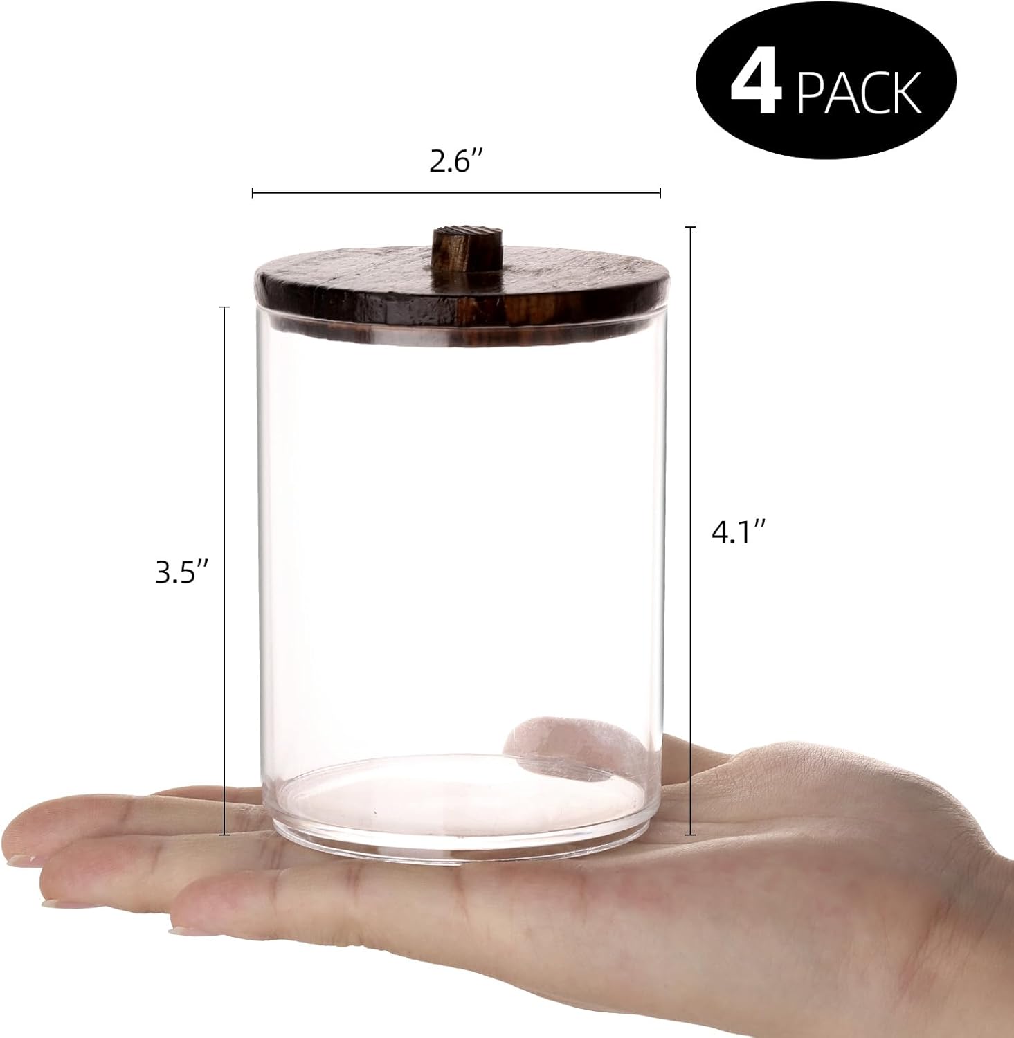 Tbestmax 4 Pack Qtip Holder Bathroom Set