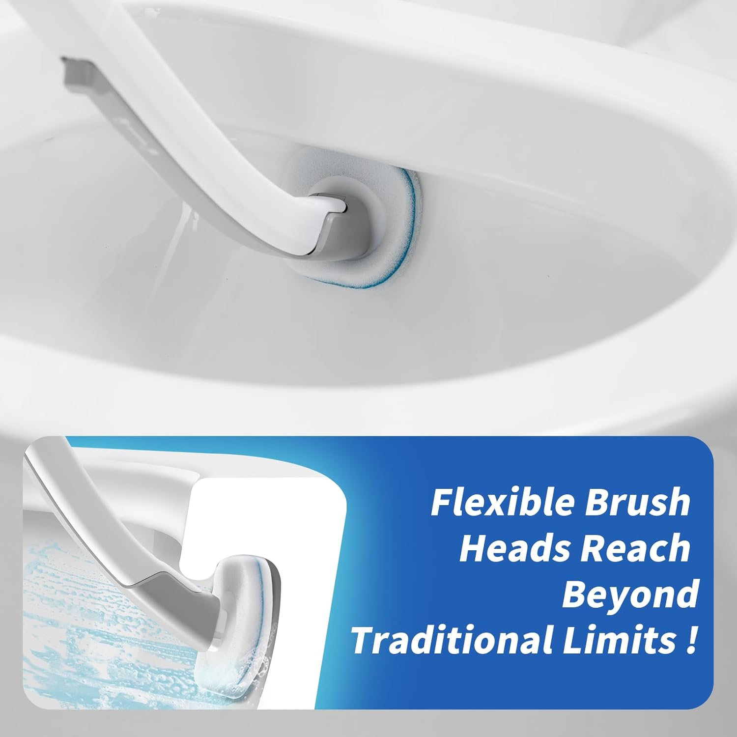 oshang Disposable Toilet Brush with 14 Refills 1