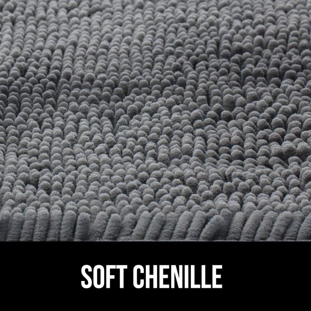 Gorilla Grip Toilet Lid Cover and Bath Rug Bundle 1