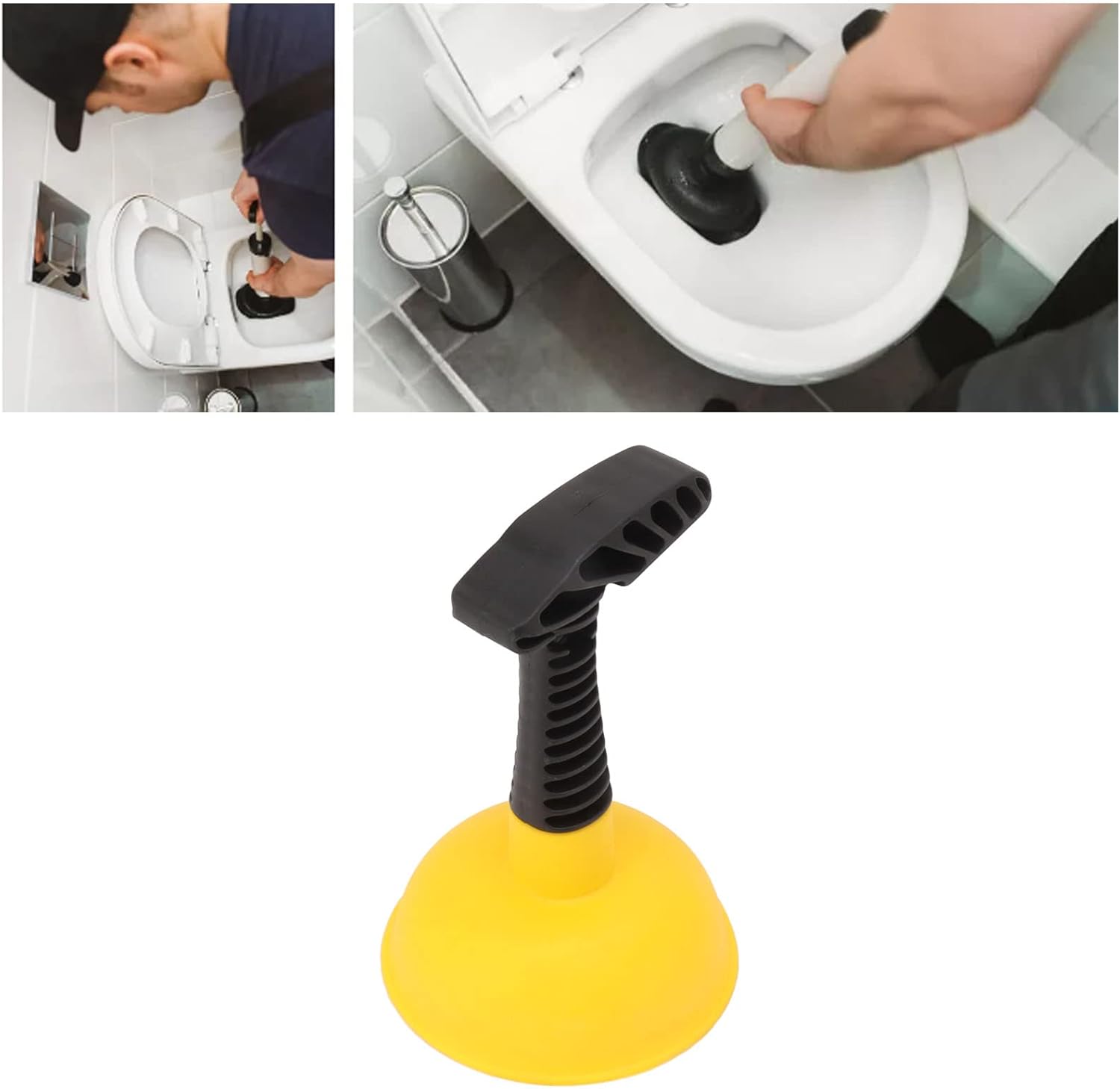 Aumotop Mini Plunger Slip Proof Handle for Bathroom Unclogging
