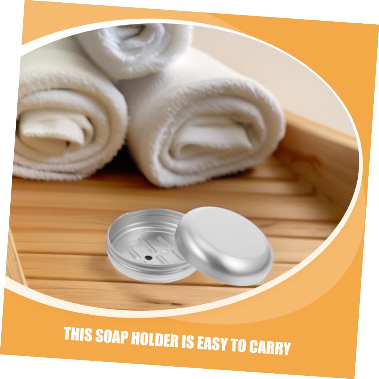 Portable Aluminum Soap Holder with Drainage