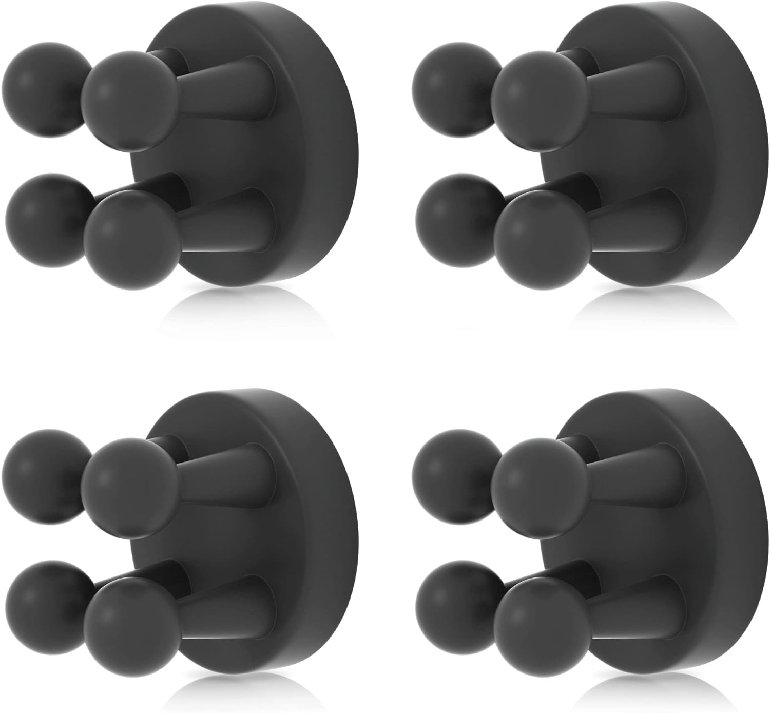 XoYoZo 4-Piece Silicone Toothbrush Holder Hook