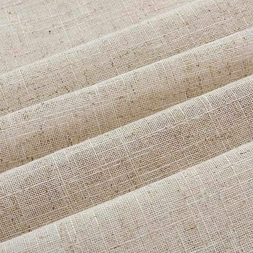 DOSLY IDES Linen Button Farmhouse Shower Curtain 72x72 in