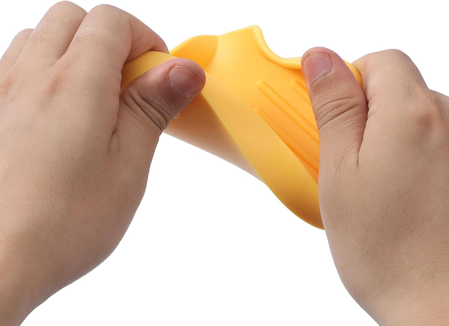 MicoYang Silicone Soap Dish with Drain Spout - Yellow 4932