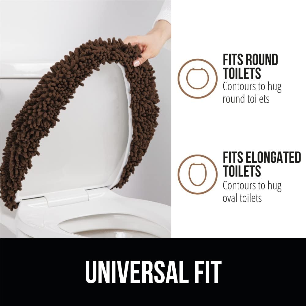 GORILLA GRIP Toilet Lid Cover and Bath Rug 2 Pack