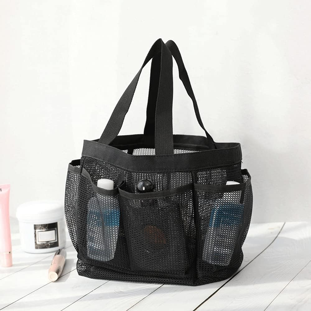 Mesh Shower Caddy Tote Bag with 9 Storage Pockets