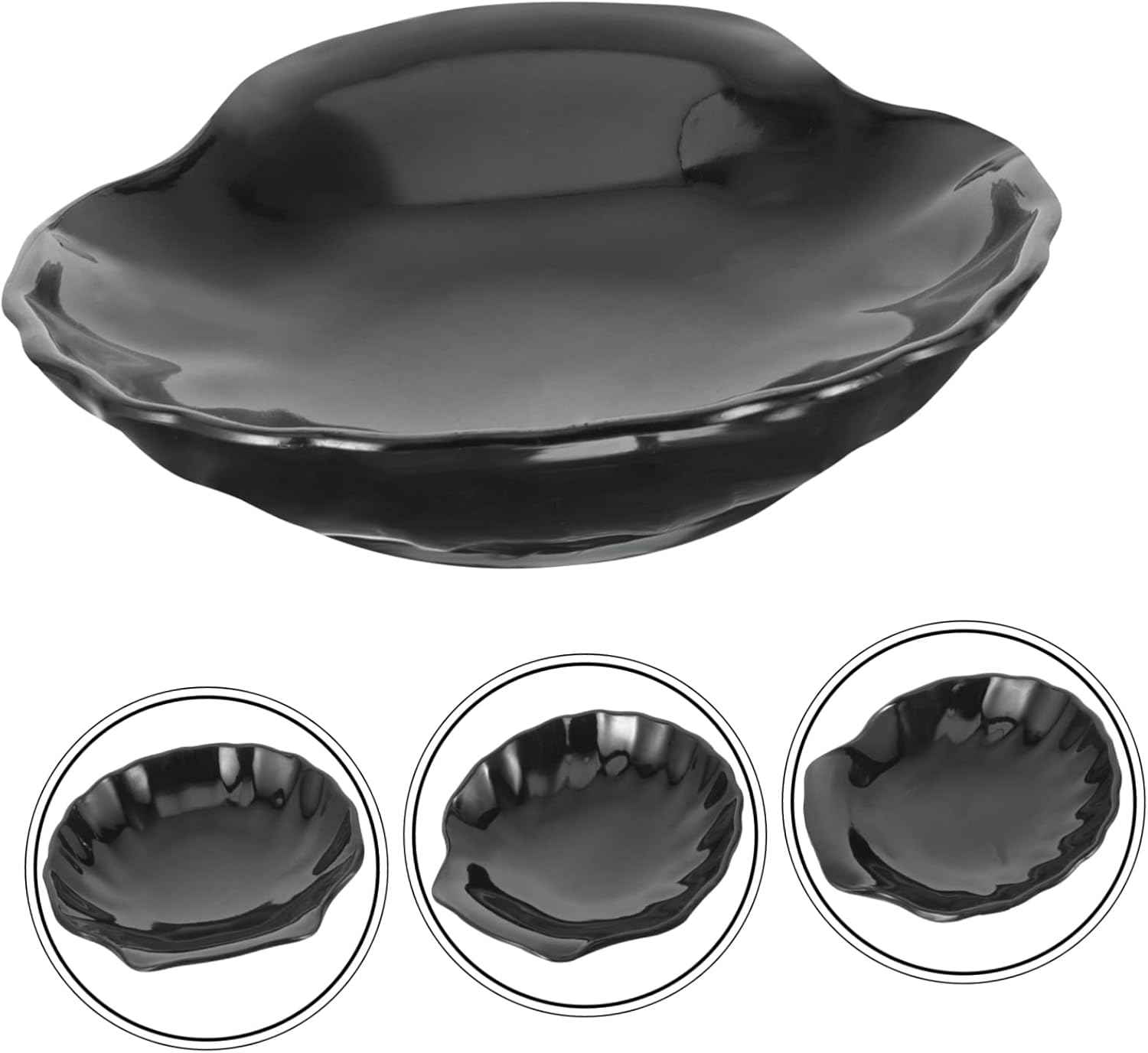 BUGUUYO Acrylic Sea Shell Soap Dish for Bathroom Sink